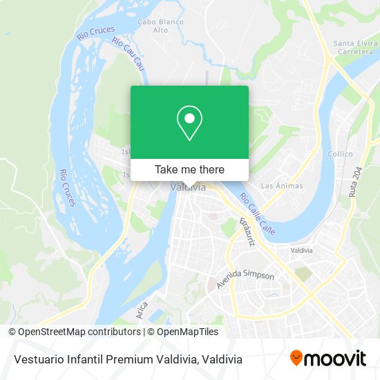 Vestuario Infantil Premium Valdivia map