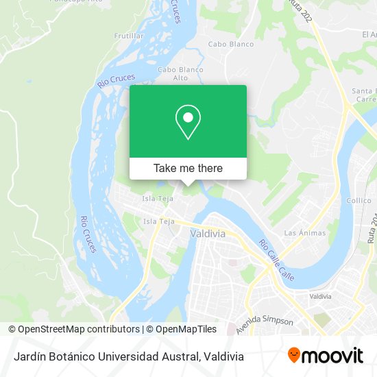 Jardín Botánico Universidad Austral map