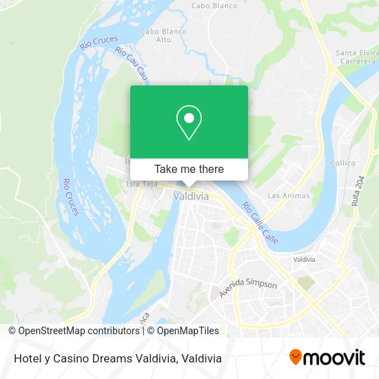Mapa de Hotel y Casino Dreams Valdivia