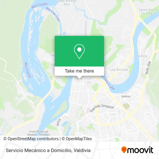 Mapa de Servicio Mecánico a Domicilio