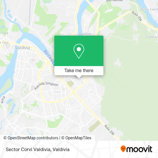 Sector Corvi Valdivia map