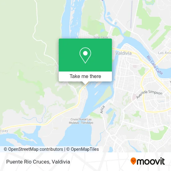 Puente Rio Cruces map