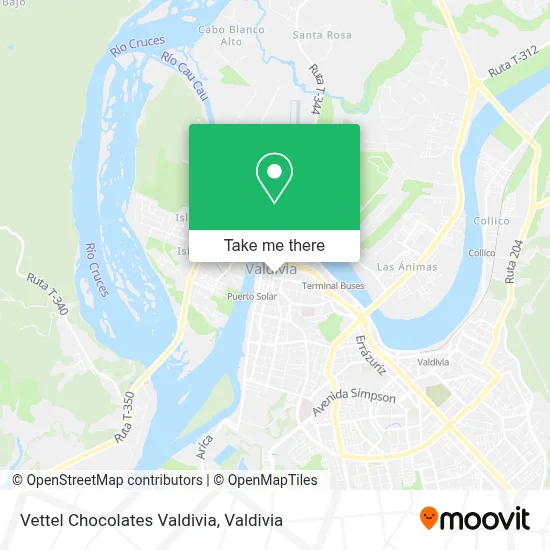 Vettel Chocolates Valdivia map