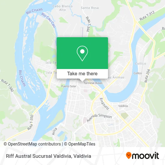Riff Austral Sucursal Valdivia map