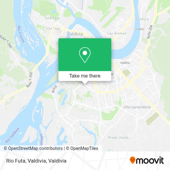 Río Futa, Valdivia map
