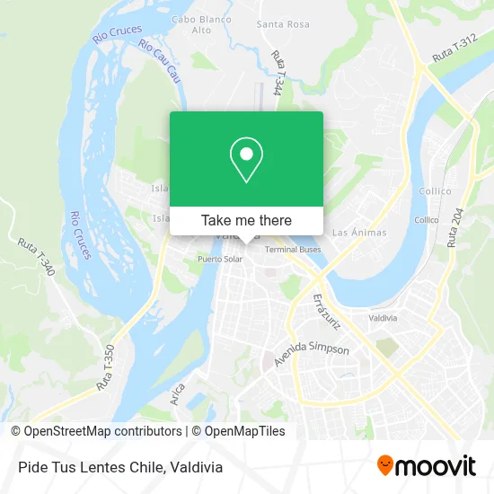 Pide Tus Lentes Chile map