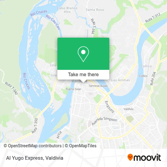 Al Yugo Express map