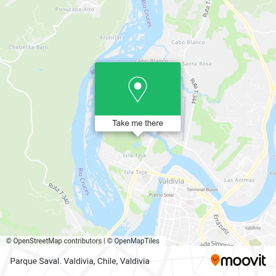 Parque Saval. Valdivia, Chile map