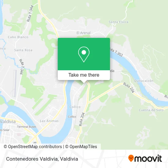 Contenedores Valdivia map