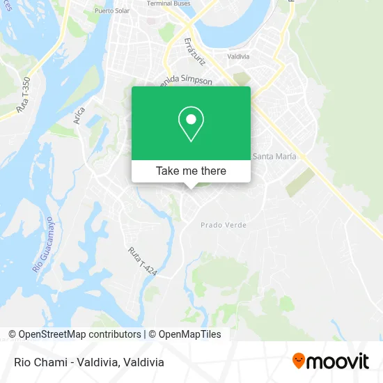 Rio Chami - Valdivia map