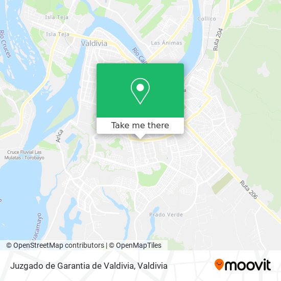 Juzgado de Garantia de Valdivia map