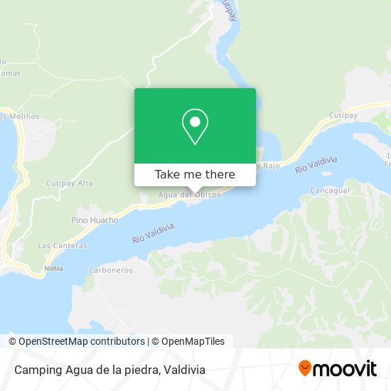 Camping Agua de la piedra map