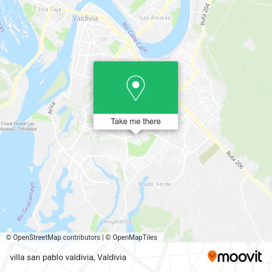 villa san pablo valdivia map
