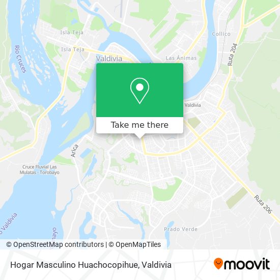 Hogar Masculino Huachocopihue map