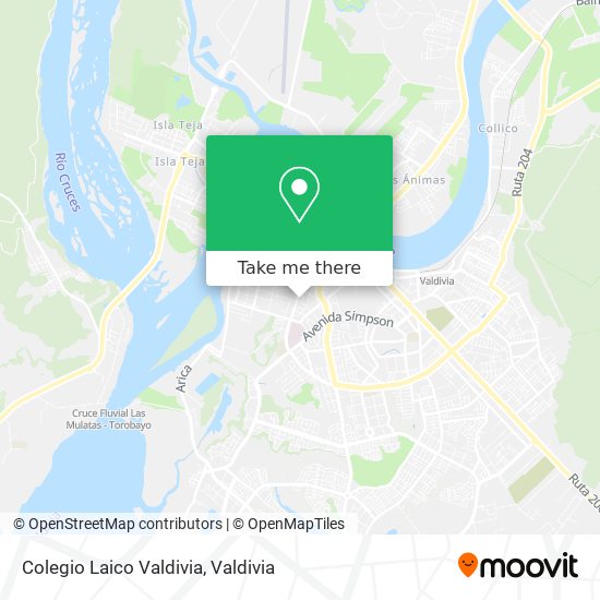 Mapa de Colegio Laico Valdivia