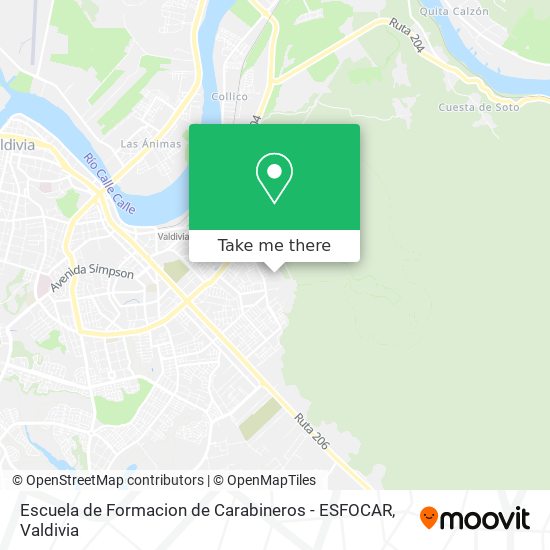 Escuela de Formacion de Carabineros - ESFOCAR map