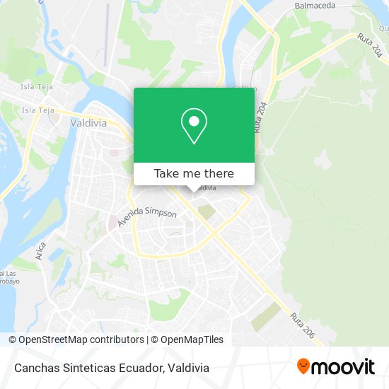Mapa de Canchas Sinteticas Ecuador