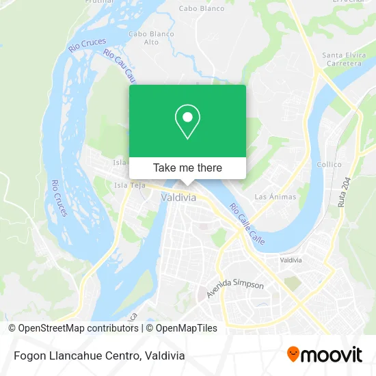 Fogon Llancahue Centro map