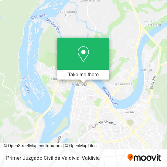 Primer Juzgado Civil de Valdivia map