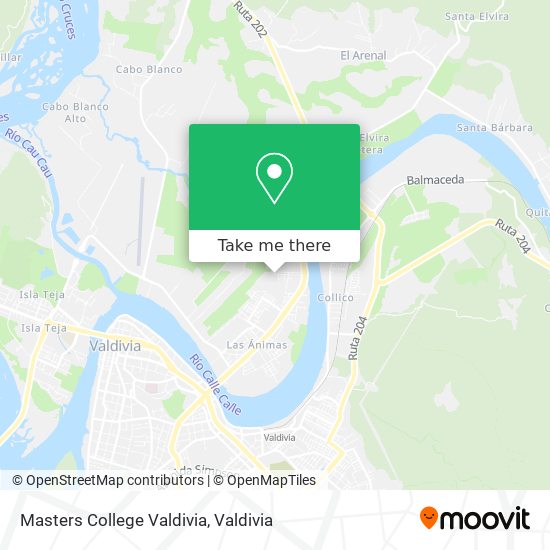 Masters College Valdivia map