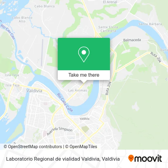 Laboratorio Regional de vialidad Valdivia map