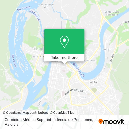 Comision Médica Superintendencia de Pensiones map