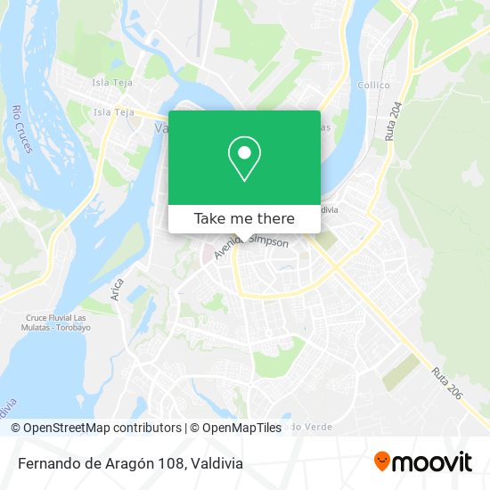 Fernando de Aragón 108 map