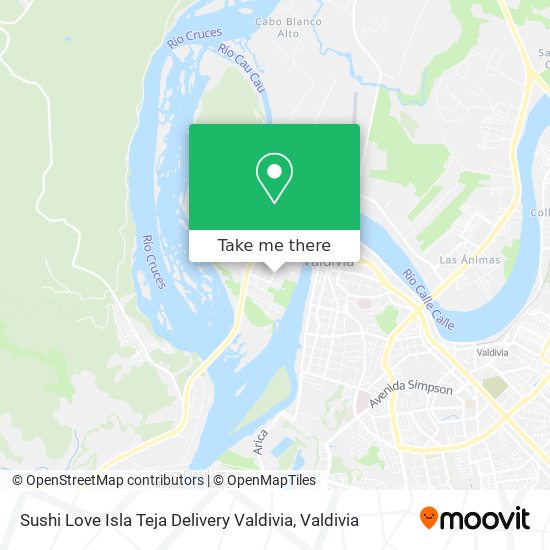 Sushi Love Isla Teja Delivery Valdivia map