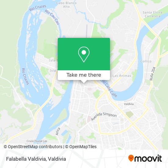 Falabella Valdivia map