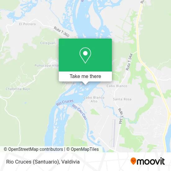Rio Cruces (Santuario) map