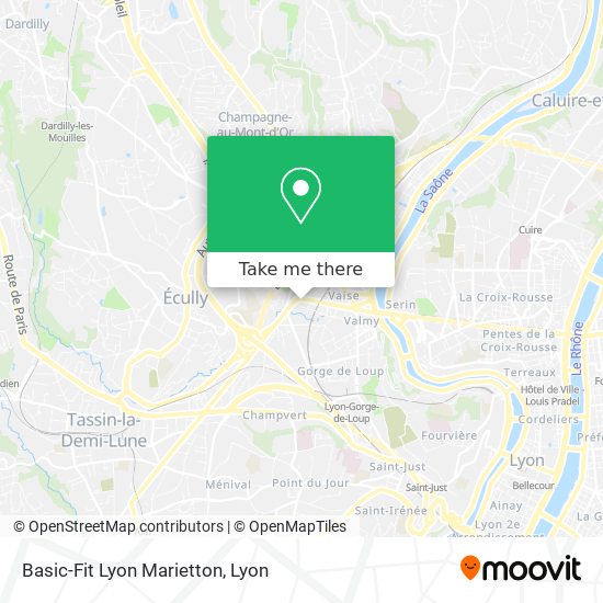 Basic-Fit Lyon Marietton map