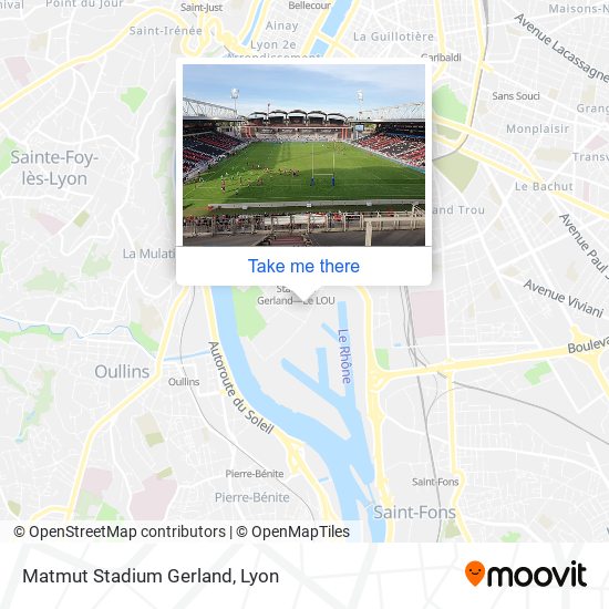 Mapa Matmut Stadium Gerland