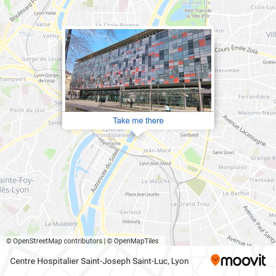 Mapa Centre Hospitalier Saint-Joseph Saint-Luc