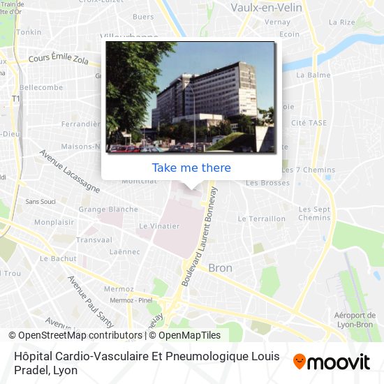 Hôpital Cardio-Vasculaire Et Pneumologique Louis Pradel map