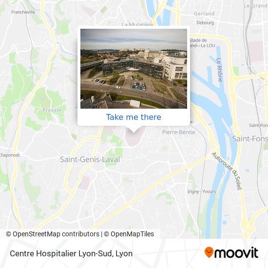 Centre Hospitalier Lyon-Sud map