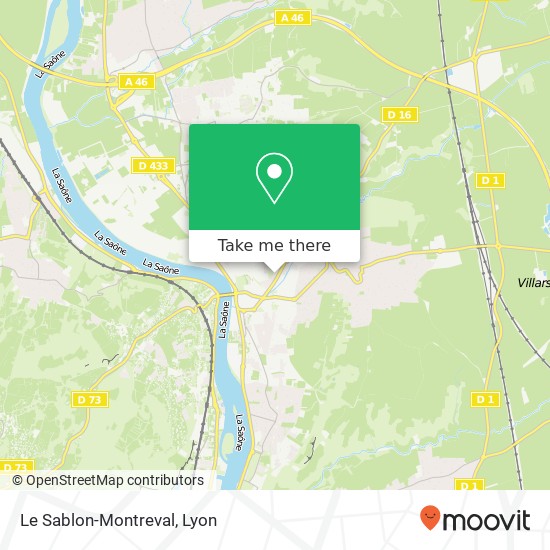 Mapa Le Sablon-Montreval