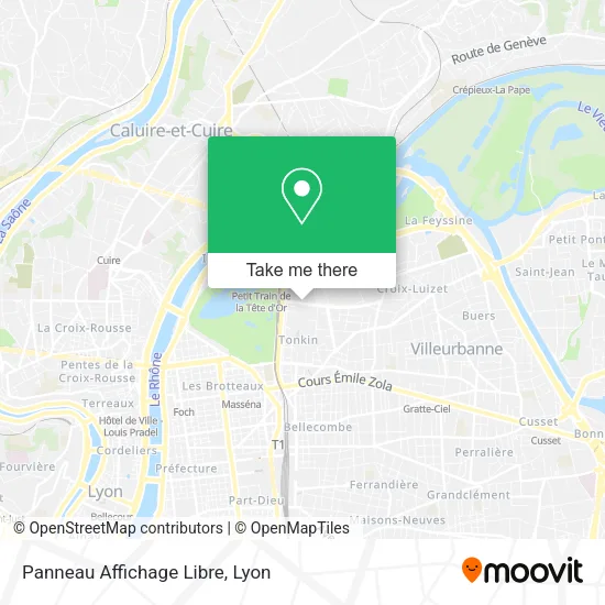 Panneau Affichage Libre map