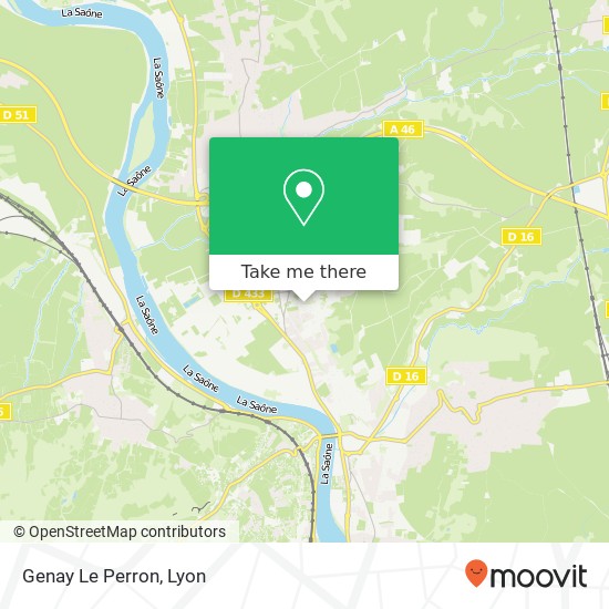 Mapa Genay Le Perron