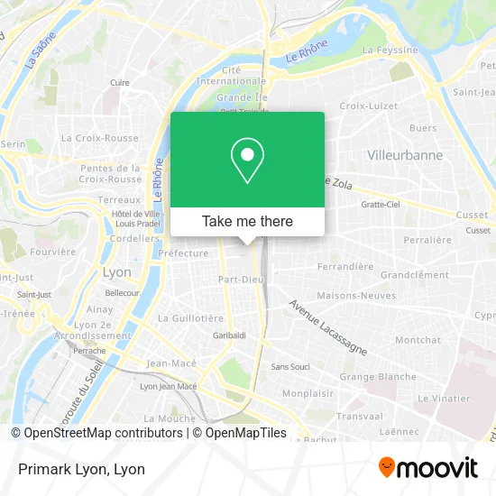 Primark Lyon map
