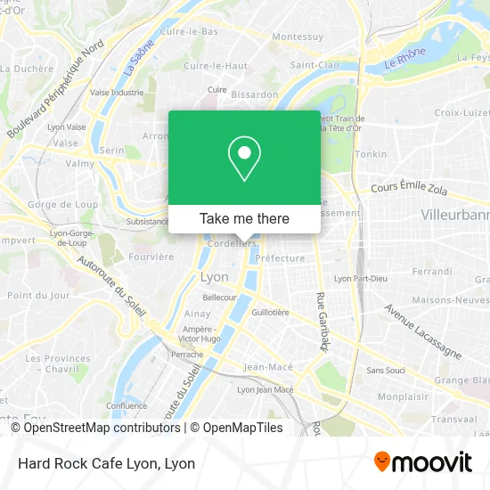 Hard Rock Cafe Lyon map