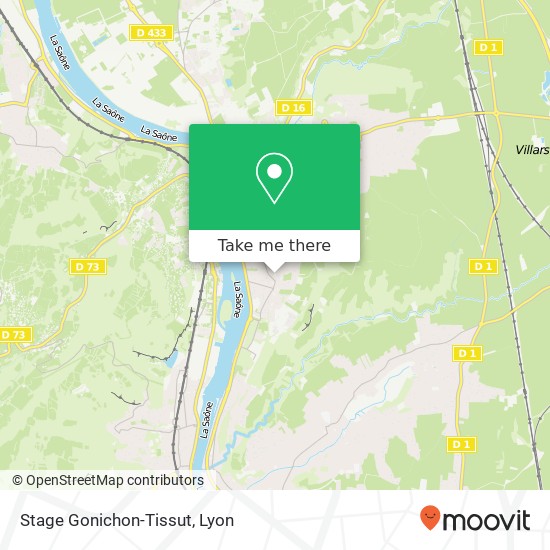 Mapa Stage Gonichon-Tissut