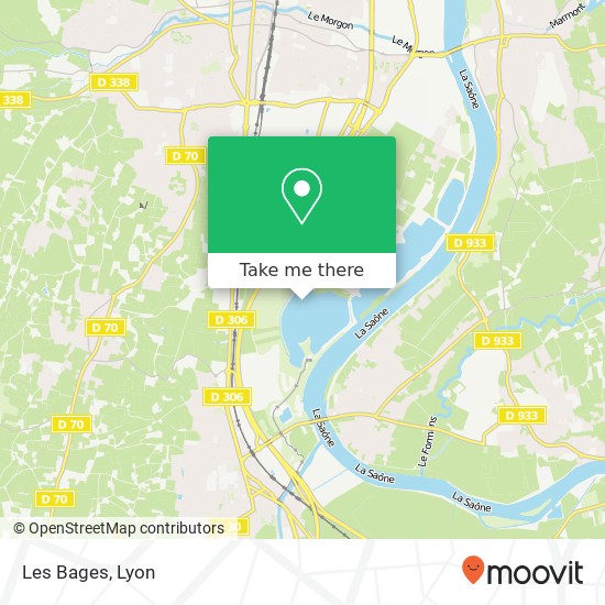 Les Bages map