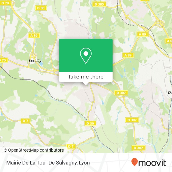 Mapa Mairie De La Tour De Salvagny