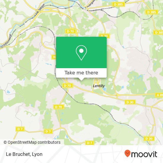 Mapa Le Bruchet