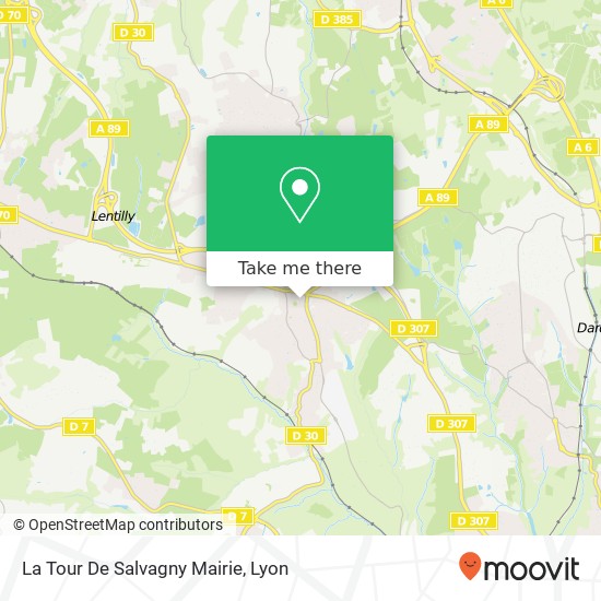 La Tour De Salvagny Mairie map