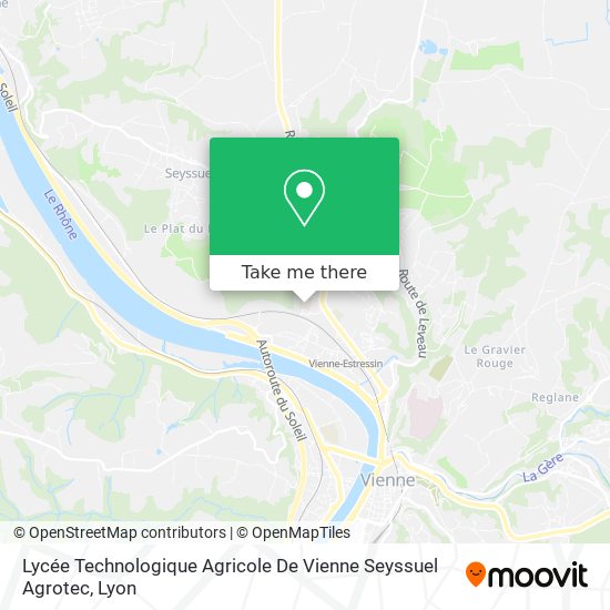 Mapa Lycée Technologique Agricole De Vienne Seyssuel Agrotec