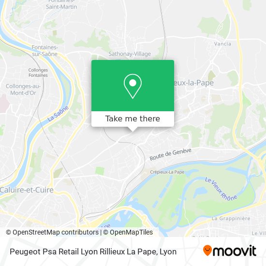 Peugeot Psa Retail Lyon Rillieux La Pape map
