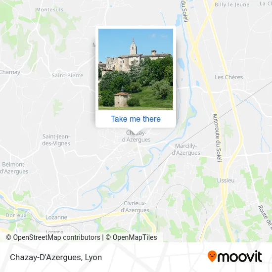Chazay-D'Azergues map
