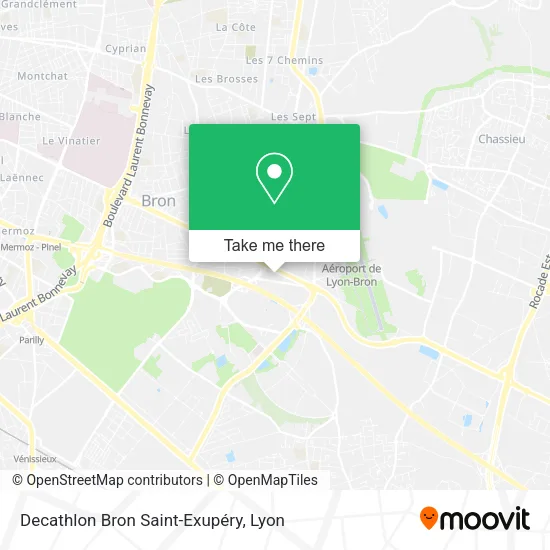 Decathlon Bron Saint-Exupéry map