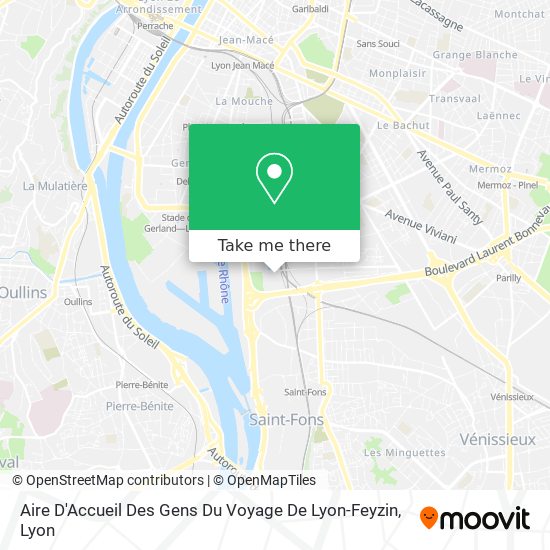 Aire D'Accueil Des Gens Du Voyage De Lyon-Feyzin map